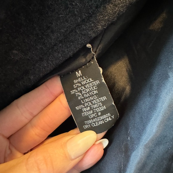 London Fog Gray Wool Peacoat - Picture 3 of 4